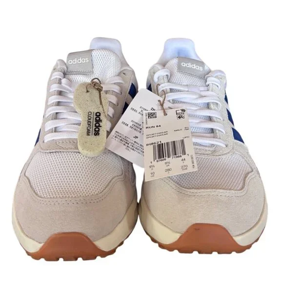 Adidas Run 84 Jogger Sneaker Men’s White/Blue Size 10 - Picture 6 of 14